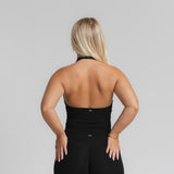 Shape Halter Neck Tank - Black