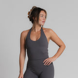 Shape Halter Neck Tank - Antracite
