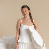 Pyjamas Frill Tank - White