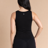 Flow V-cut Tank Top - Black