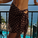 Dolce Sarong - Brown Polka dot