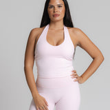 Shape Halter Neck Tank - Baby Pink