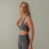 Lux Crossover Sports Bra - Shadow