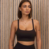 Stay sports bra - Brown charcoal