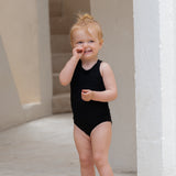 Kids yarny swimsuit - Black